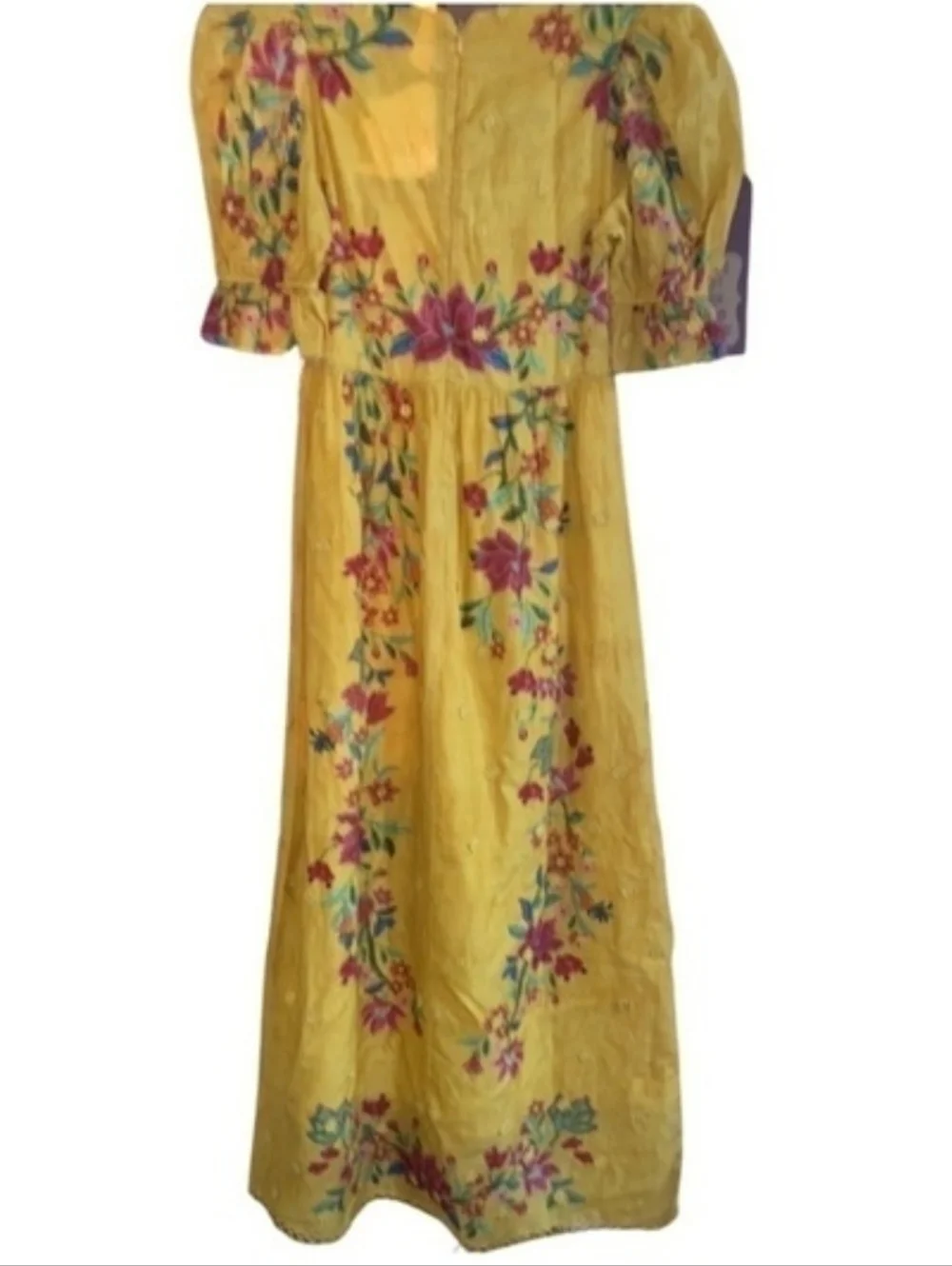 FARM‎ RIO Yellow Floral Maxi Dress Size XS - Picture 5 of 14